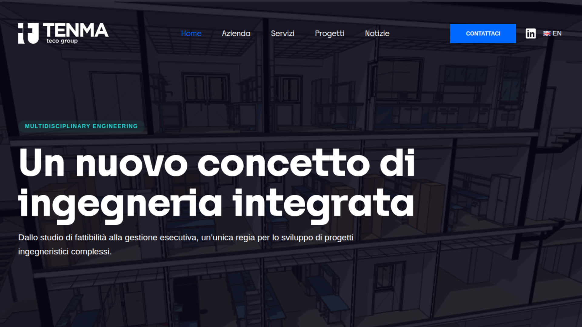 Online il nuovo sito di TENMA: Wildcom firma il portale della società di ingegneria